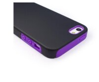 E-volve Twin Skiin Silikonhülle für Apple iPhone 5 (inkl. Displayschutz) - violett