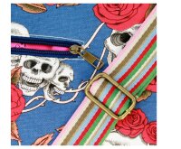 TLC Ladies Lulu Umhängetasche/Messenger Bag für 10 Zoll Tablets - Totenkopf - Blau