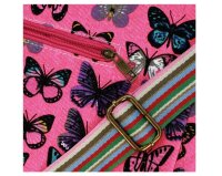 TLC Ladies Lulu Umhängetasche/Messenger Bag für 10 Zoll Tablets - Schmetterling - Pink
